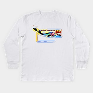 Mysteries Deep, Secrets we keep! - artistic deepwater shining siren fish scales painting Kids Long Sleeve T-Shirt